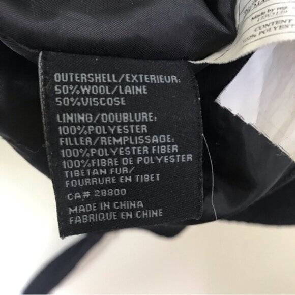 2 Xpose Boucle Pea Belted Coat Removable Fur Collar Pockets Texture Wool Short L - Picture 10 of 16